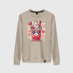 Женский свитшот Бабл ти день святого валентина