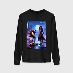 Свитшот хлопковый женский Shadow and Shadow-Maria, цвет: черный