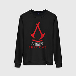 Свитшот хлопковый женский Assassins Creed Shadows - badge, цвет: черный