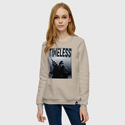 Свитшот хлопковый женский Timeless, цвет: миндальный — фото 2