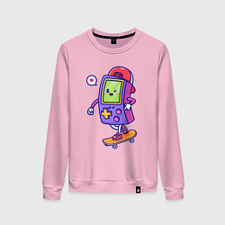 Свитшот хлопковый женский Tetris skater, цвет: светло-розовый