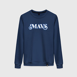 Свитшот хлопковый женский Mavs, цвет: тёмно-синий