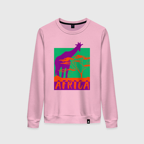 Женский свитшот В Африке / Светло-розовый – фото 1