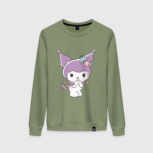 Женский свитшот Куроми с цветочками / Авокадо – фото 1