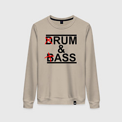 Свитшот хлопковый женский Drum and bass color, цвет: миндальный