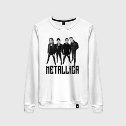 Свитшот хлопковый женский Metallica - cool guys, цвет: белый