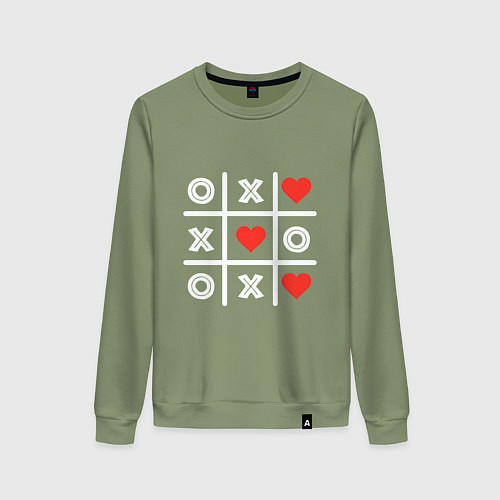 Женский свитшот Крестики нолики / Авокадо – фото 1