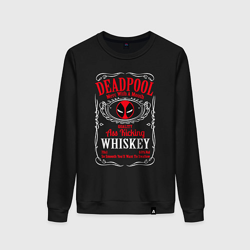 Женский свитшот Deadpool whiskey / Черный – фото 1