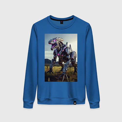 Женский свитшот Робот в стиле Horizon / Синий – фото 1