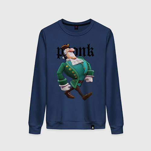 Женский свитшот Остров сокровищ - Ливси идет под фонк / Тёмно-синий – фото 1