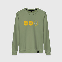 Свитшот хлопковый женский Depeche Mode - mute records ltd, цвет: авокадо
