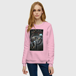 Свитшот хлопковый женский Quake champions - NYX and Sorlag, цвет: светло-розовый — фото 2