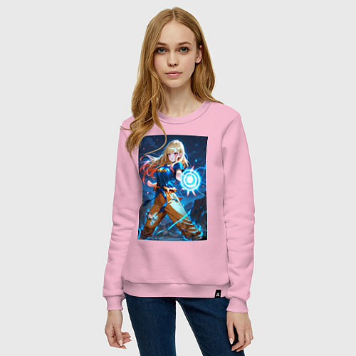 Женский свитшот Марин Китагава косплей Dragon Ball / Светло-розовый – фото 3