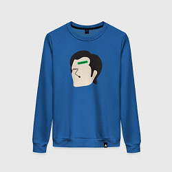 Свитшот хлопковый женский Марк Разделение, цвет: синий