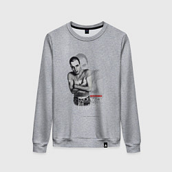 Свитшот хлопковый женский Underworld - trainspotting born slippy, цвет: меланж