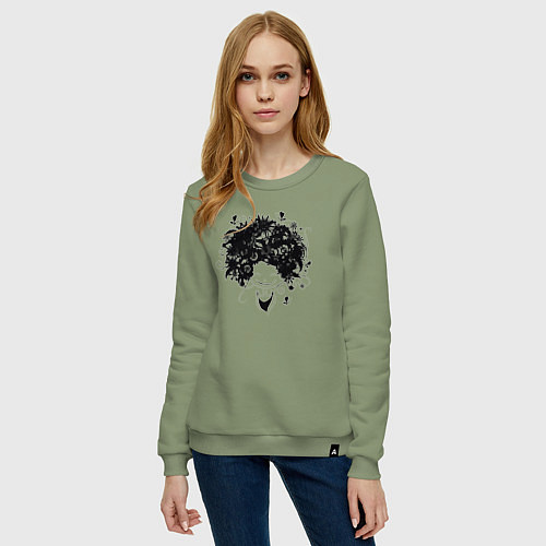 Женский свитшот Spring girl / Авокадо – фото 3