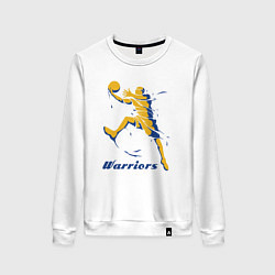 Свитшот хлопковый женский Warriors baller, цвет: белый