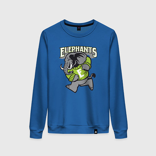 Женский свитшот Elephants run / Синий – фото 1