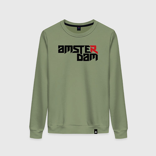 Женский свитшот Amsterdam city / Авокадо – фото 1