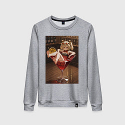 Свитшот хлопковый женский Burnice White в бокале Zenless Zone Zero, цвет: меланж