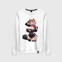 Свитшот хлопковый женский Burnice White из Zenless Zone Zero, цвет: белый