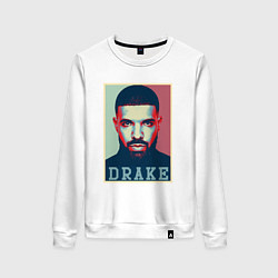 Свитшот хлопковый женский Drake, цвет: белый