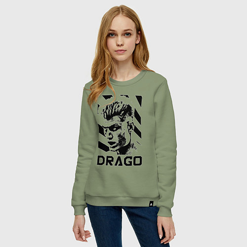 Женский свитшот Rocky Balboa - Ivan Drago / Авокадо – фото 3