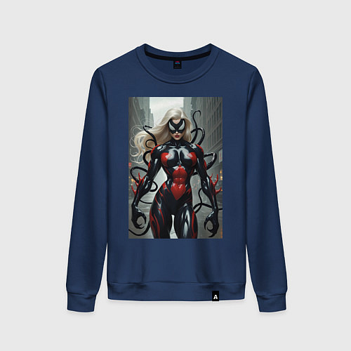 Женский свитшот Девушка-веном / Тёмно-синий – фото 1