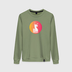 Свитшот хлопковый женский День победы 80 лет, цвет: авокадо
