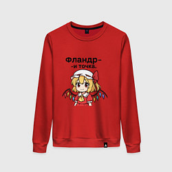 Свитшот хлопковый женский Touhou Project Фландр Скарлет и точка, цвет: красный