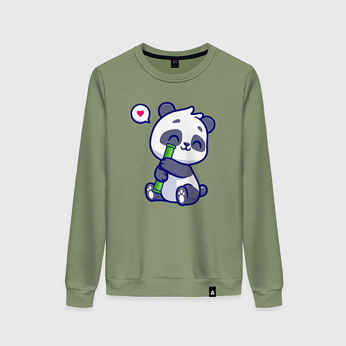 Женский свитшот Lovely panda / Авокадо – фото 1