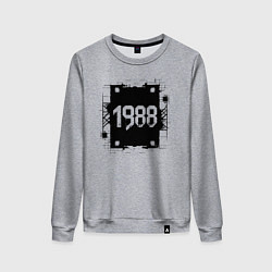 Свитшот хлопковый женский Границы времени 1988, цвет: меланж
