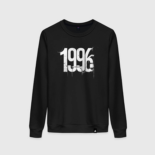 Женский свитшот 1996 год в стиле ретро / Черный – фото 1