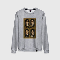 Свитшот хлопковый женский Astro золотая рамка, цвет: меланж