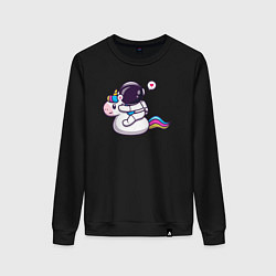 Женский свитшот Астронавт на единороге