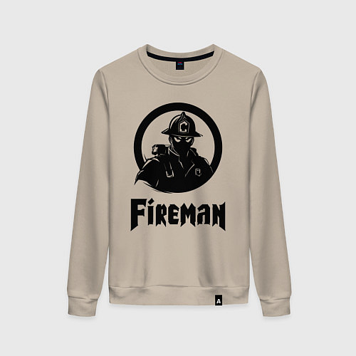 Женский свитшот Пожарный аниме / Миндальный – фото 1