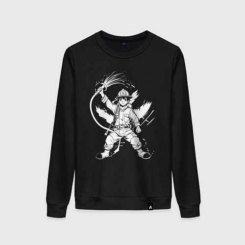 Женский свитшот Огненный страж аниме / Черный – фото 1