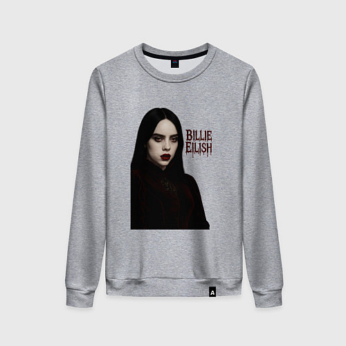 Женский свитшот Билли Айлиш готический стиль / Меланж – фото 1