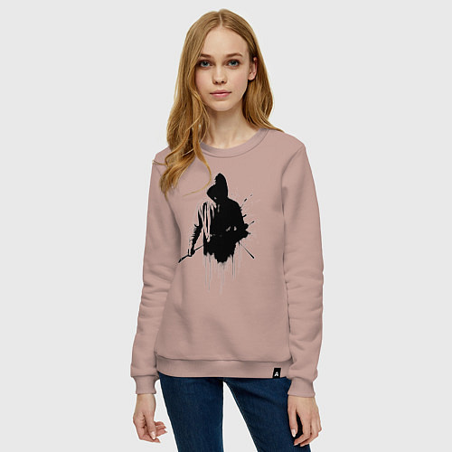 Женский свитшот Художник граффити / Пыльно-розовый – фото 3