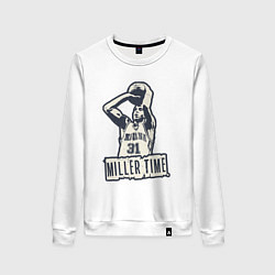 Свитшот хлопковый женский Miller time, цвет: белый
