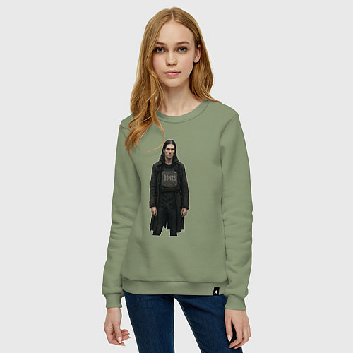Женский свитшот Bones в бронежелете / Авокадо – фото 3