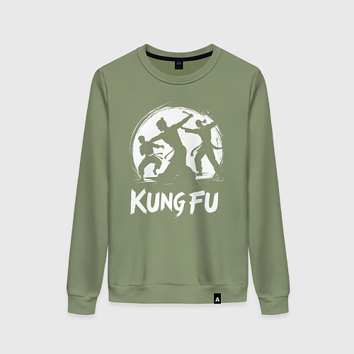 Женский свитшот Кунг-фу бойцы / Авокадо – фото 1