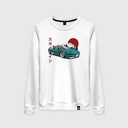 Свитшот хлопковый женский Toyota MR2, цвет: белый