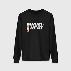 Свитшот хлопковый женский Майами Хит - НБА баскетбол, цвет: черный