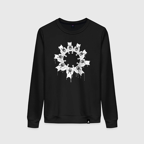 Женский свитшот Заседание монстров / Черный – фото 1