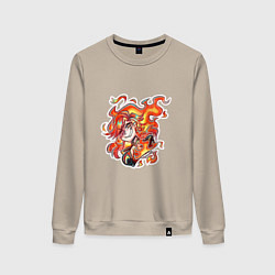 Свитшот хлопковый женский Мавуика Genshin Impact, цвет: миндальный