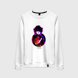 Свитшот хлопковый женский Anime Mob Psycho 100 Shigeo, цвет: белый