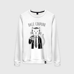 Свитшот хлопковый женский Dale Coopurr, цвет: белый