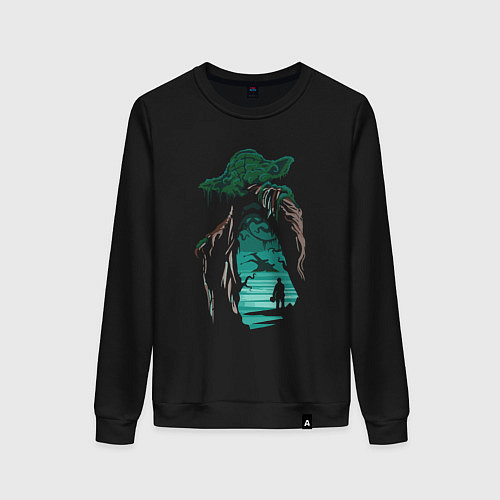 Женский свитшот Путешествие мандалорца / Черный – фото 1