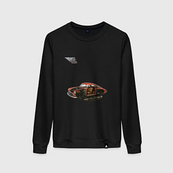 Женский свитшот Летающая машина, ретрофутуризм